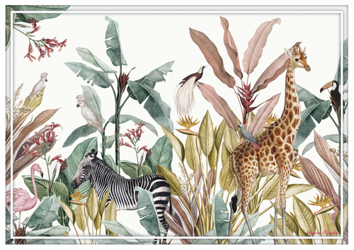Vinyl Placemats - Set of 4 - African Jungle