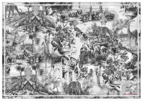 Vinyl Placemats - Set of 4 - African Toile