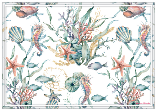 Vinyl Placemats - Set of 4 - Under the Sea
