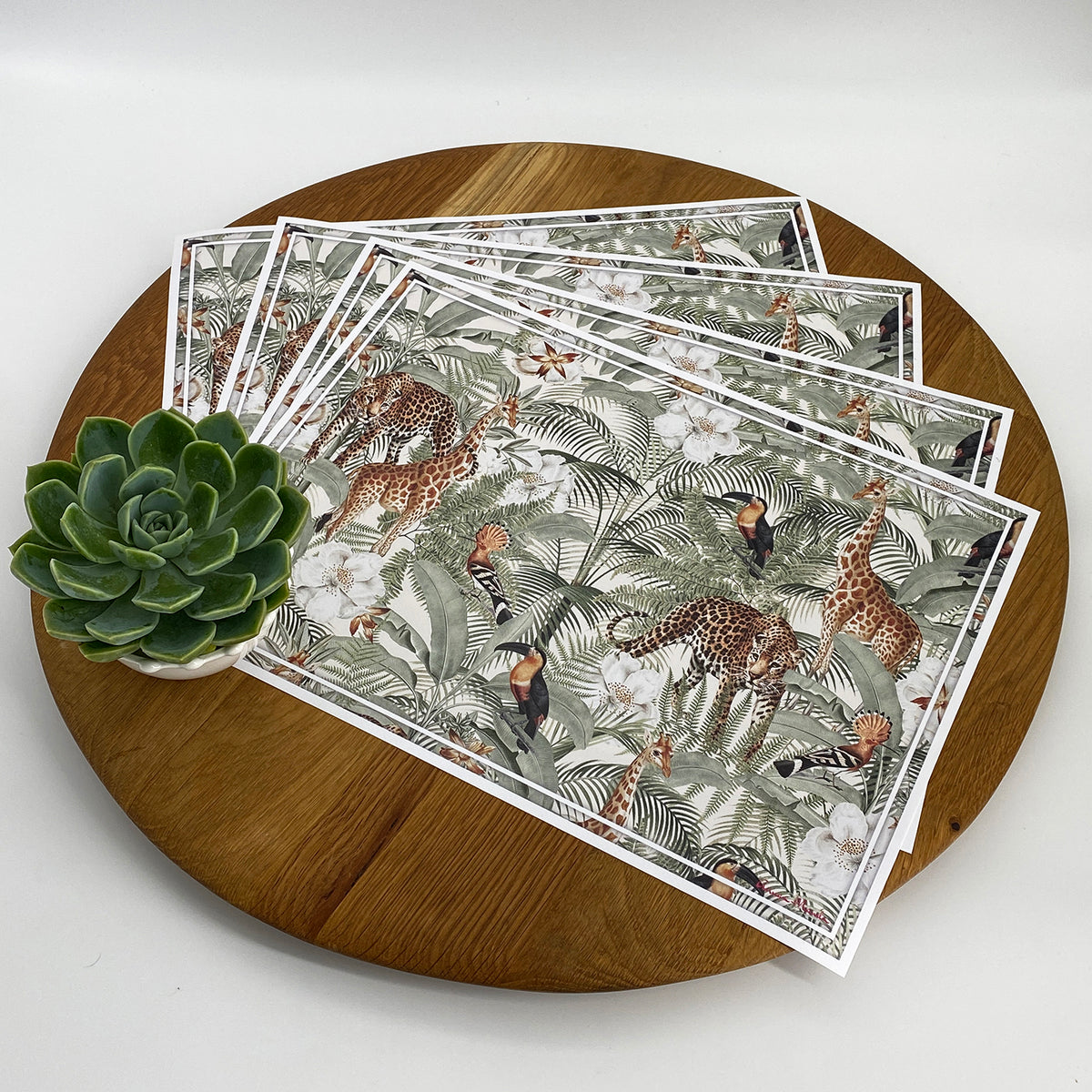 Vinyl Placemats Set of 4 African Safari Natural The AnnaMaud