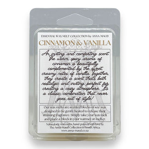 Essential Collection - Soy Wax Melts - Cinnamon and Vanilla