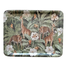 Load image into Gallery viewer, Melamine Rectangular Tray - African Safari - Midnight