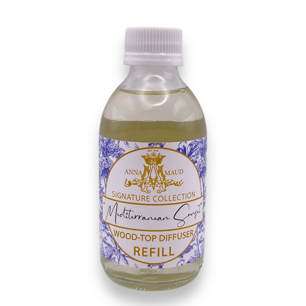 Signature Collection - Wood Top Diffuser REFILL - Mediterranean Sunset