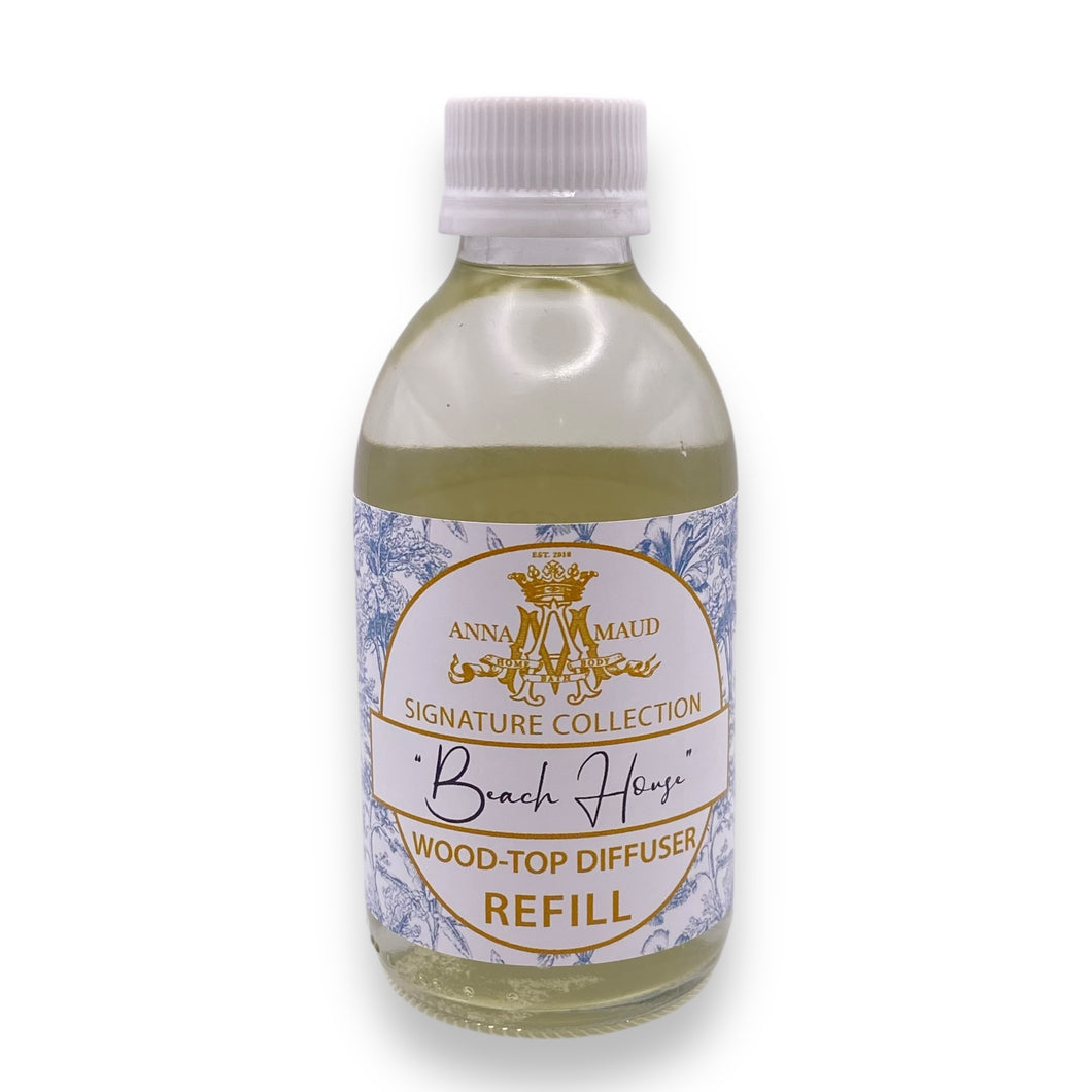 Signature Collection - Wood Top Diffuser REFILL - Beach House