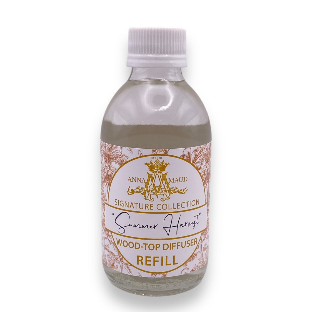Signature Collection - Wood Top Diffuser REFILL - Summer Harvest