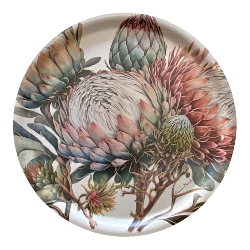 Melamine Round Tray - Protea Cluster