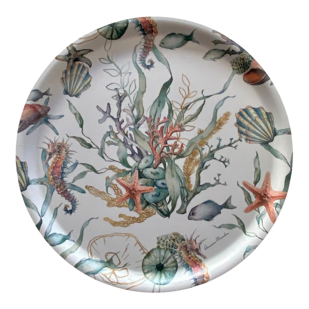 Melamine Round Tray - Under the Sea