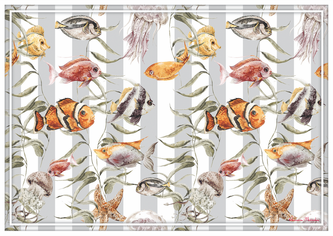 Vinyl Placemats - Set of 4 - Shorelines