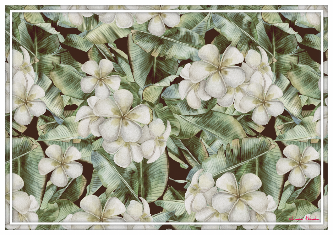 Vinyl Placemats - Set of 4 - Frangipani