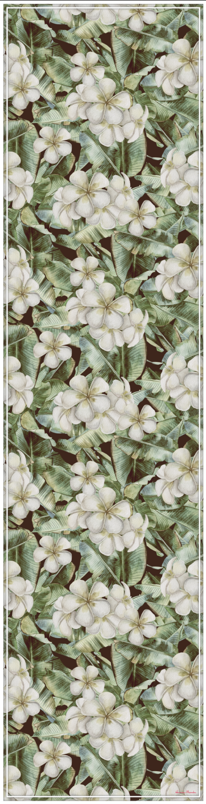 Vinyl Table Runner - 400mm x 1550mm - Frangipani