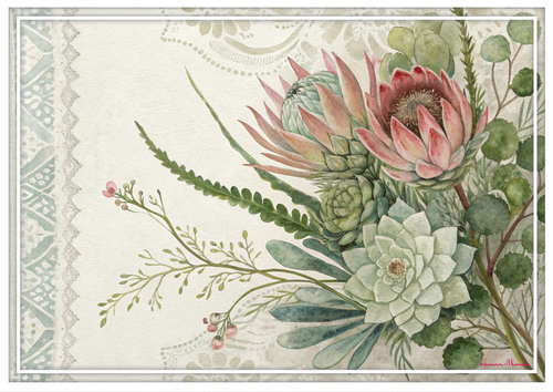 Vinyl Placemats - Set of 4 - Cape Lace