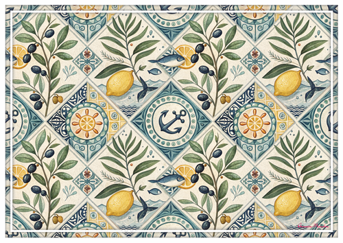 Vinyl Placemats - Set of 4 - Amalfi Coast