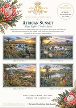 Load image into Gallery viewer, Vinyl Placemats - Fauna &amp; Flora - African Sunset - Set of 4