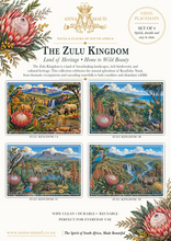 Load image into Gallery viewer, Vinyl Placemats - Fauna &amp; Flora - The Zulu Kingdom - Set of 4