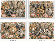 Load image into Gallery viewer, Vinyl Placemats - Fauna &amp; Flora - The Big Five - Set of 4