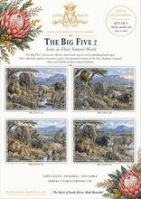 Load image into Gallery viewer, Vinyl Placemats - Fauna &amp; Flora - The Big Five 2 - Set of 4