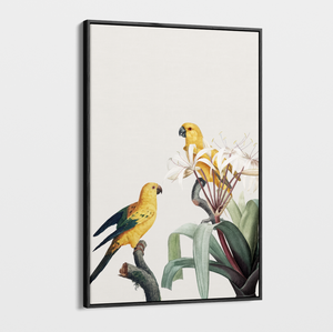 Canvas Wall Art - Vintage - Tropical Birds 2