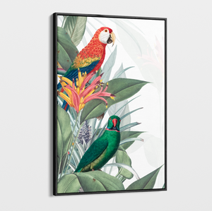 Canvas Wall Art - Vintage - Tropical Birds 4A