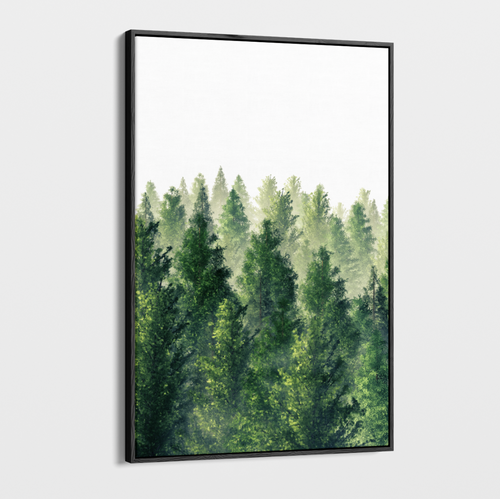 Canvas Wall Art - Misty Forrest 1A