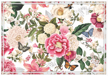 Load image into Gallery viewer, Vinyl Placemats - Set of 4 - Enchanted Garden - White