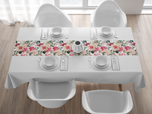 Load image into Gallery viewer, Textile Table Runner - Enchanted Garden - White
