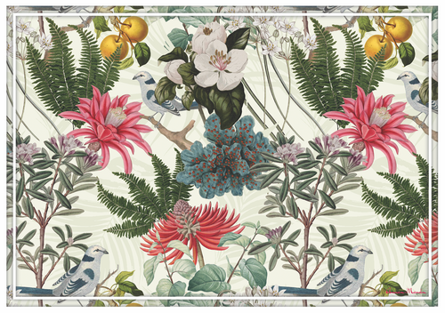 Vinyl Placemats - Set of 4 - Botanical Plantation