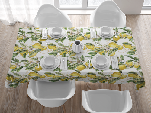 Tablecloth - Lemons and Leaves