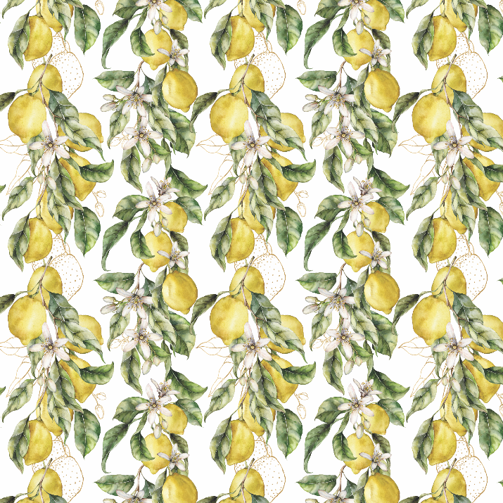Tablecloth - Lemons and Leaves