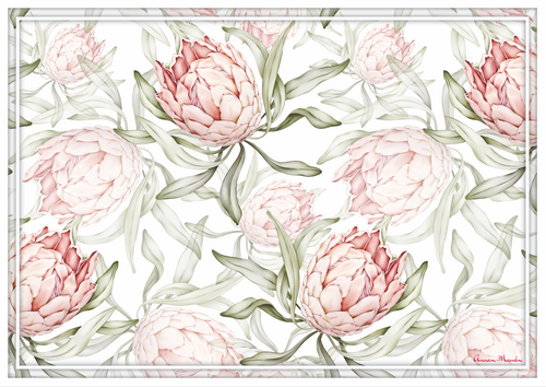 Vinyl Placemats - Set of 4 - Sugarbush - White