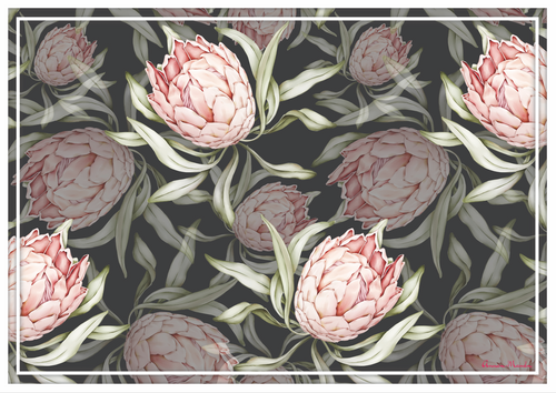 Vinyl Placemats - Set of 4 - Sugarbush - Charcoal