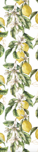Textile Table Runner - Lemons and Leaves