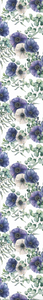 Textile Table Runner - Anemone - White and Purple