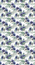 Load image into Gallery viewer, Tablecloth - Anemone - White and Purple