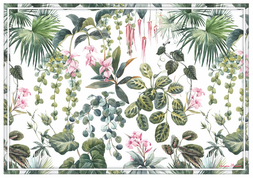 Vinyl Placemats - Set of 4 - Tropical Garden