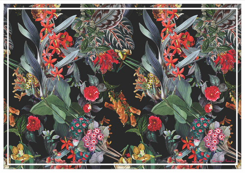 Vinyl Placemats - Set of 4 - Midnight Garden