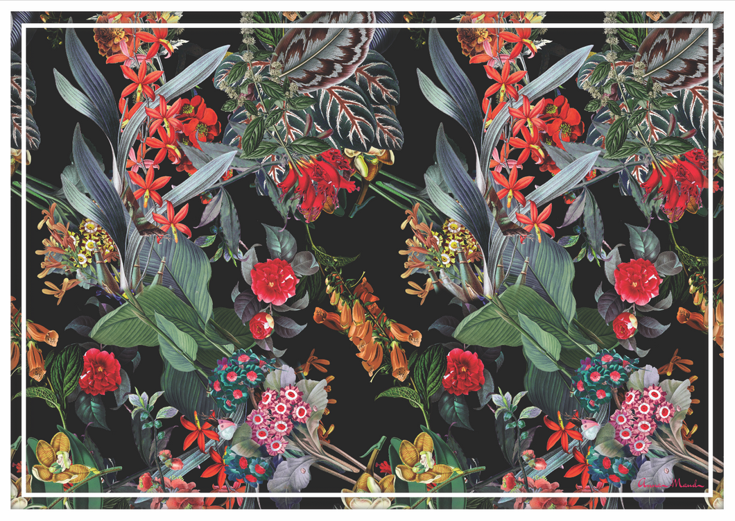 Vinyl Placemats - Set of 4 - Midnight Garden