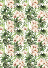 Load image into Gallery viewer, Tablecloth - Orchid and Monstera