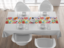Load image into Gallery viewer, Textile Table Runner - Tropical Fruit