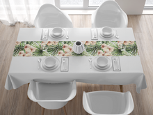 Load image into Gallery viewer, Textile Table Runner - Orchid and Monstera