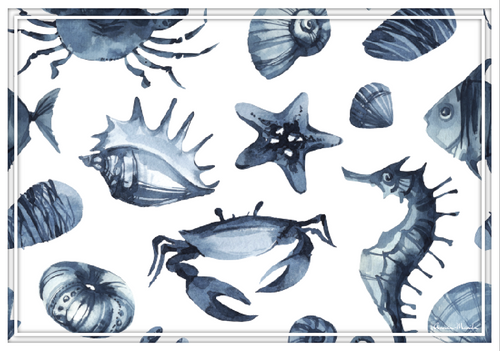 Vinyl Placemats - Set of 4 - Sea Creatures 1