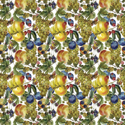 Tablecloth - Watercolour Fruit on White