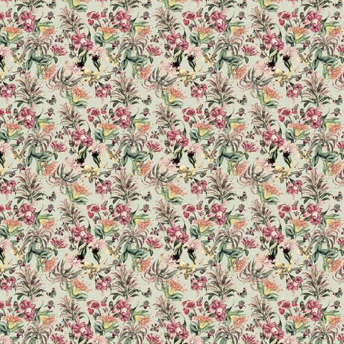 Tablecloth - Eternal Jungle - Mauve on Mint
