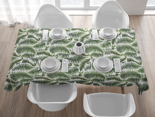 Tablecloth - Fern Valley on White