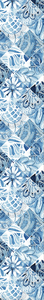 Textile Table Runner - Spanish Tiles - Blue and White
