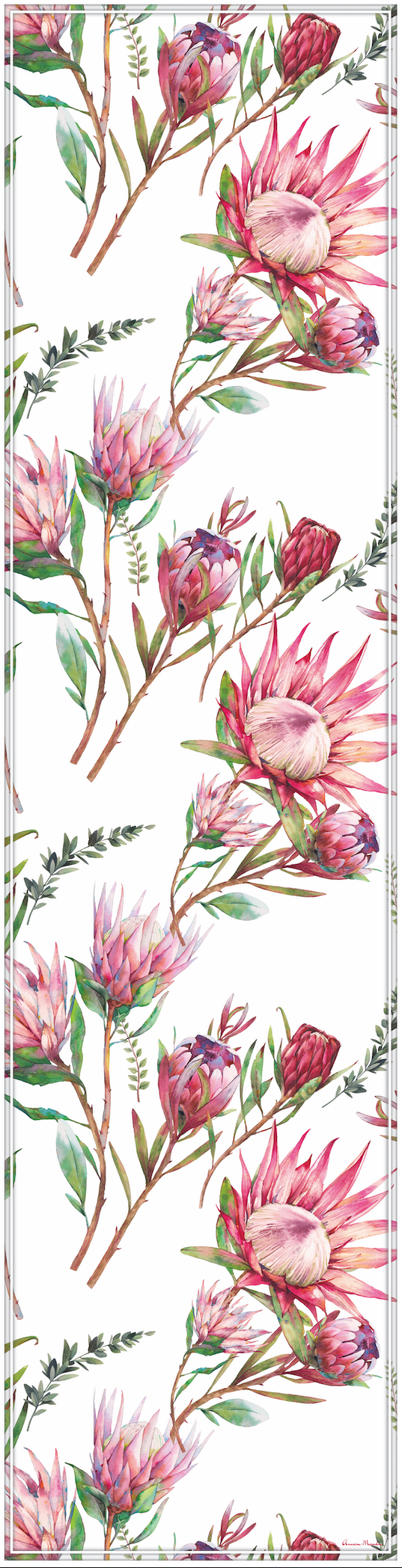 Vinyl Table Runner - 400mm x 1550mm - Protea 8
