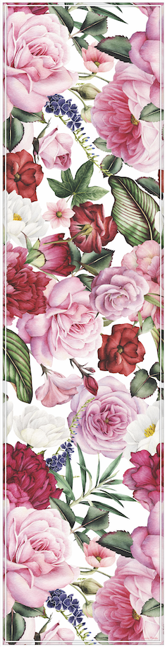 Vinyl Table Runner - 400mm x 1550mm - Rose Symphony