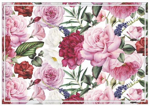 Vinyl Placemats - Set of 4 - Rose Symphony