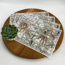 Load image into Gallery viewer, Vinyl Placemats - Set of 4 - African Safari - Natural