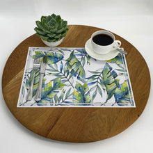 Load image into Gallery viewer, Vinyl Placemats - Set of 4 - Watercolour Leaves