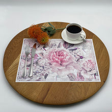Load image into Gallery viewer, Vinyl Placemats - Set of 4 - Classic Pink Peonies